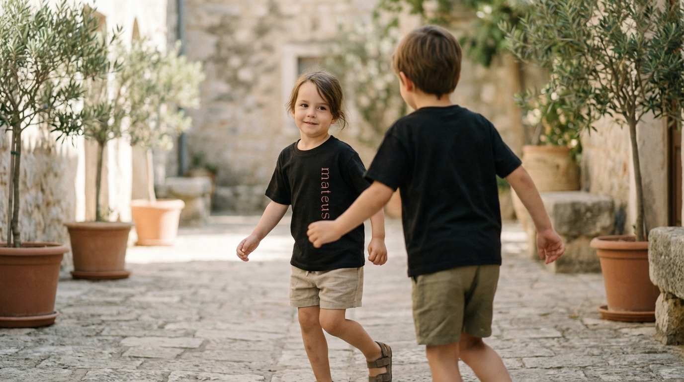 100% cotton Kids Basic tee Black