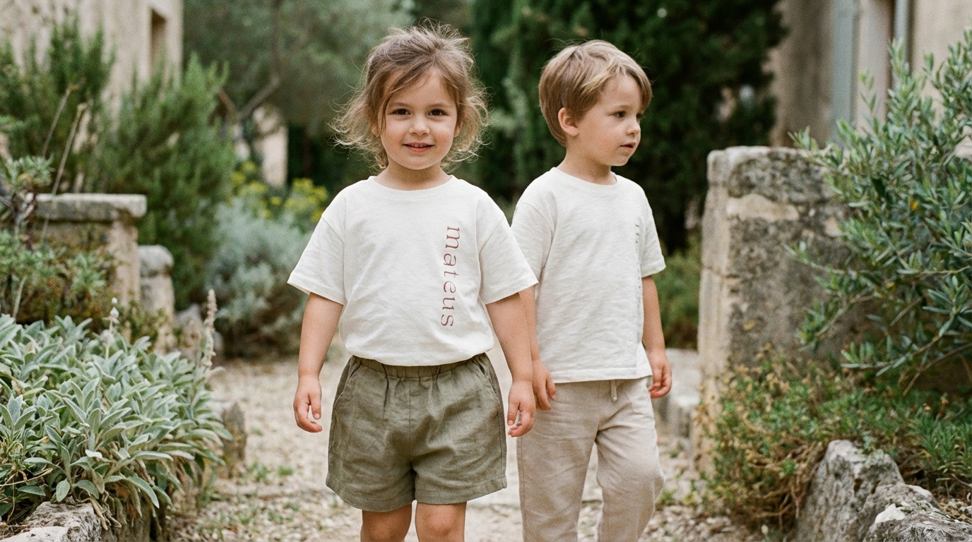 100% cotton Kids Basic tee White