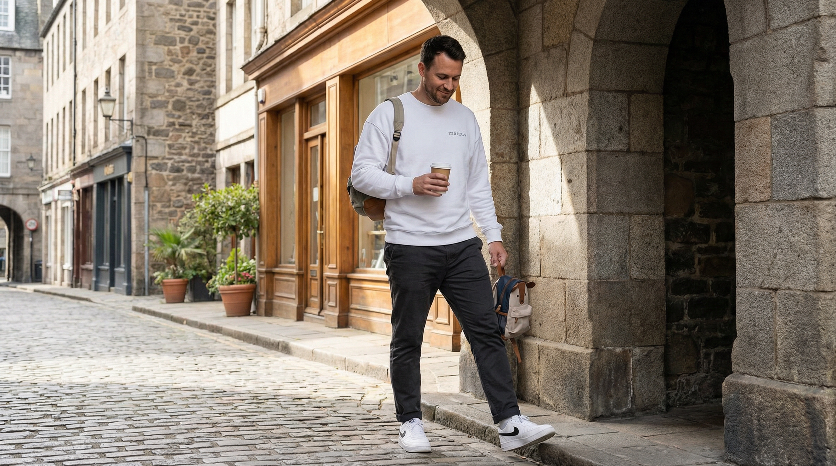 Organic Oversized Sweatshirt White