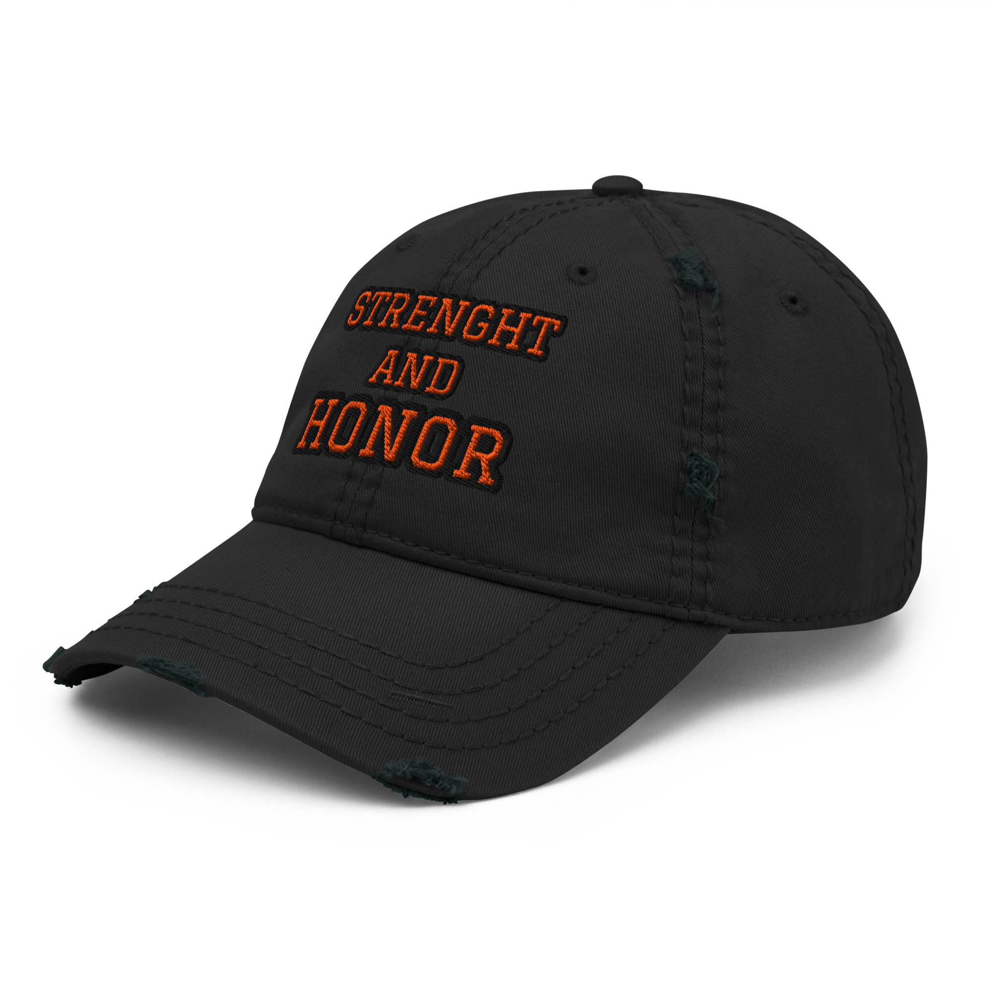 Distressed Dad Hat Black