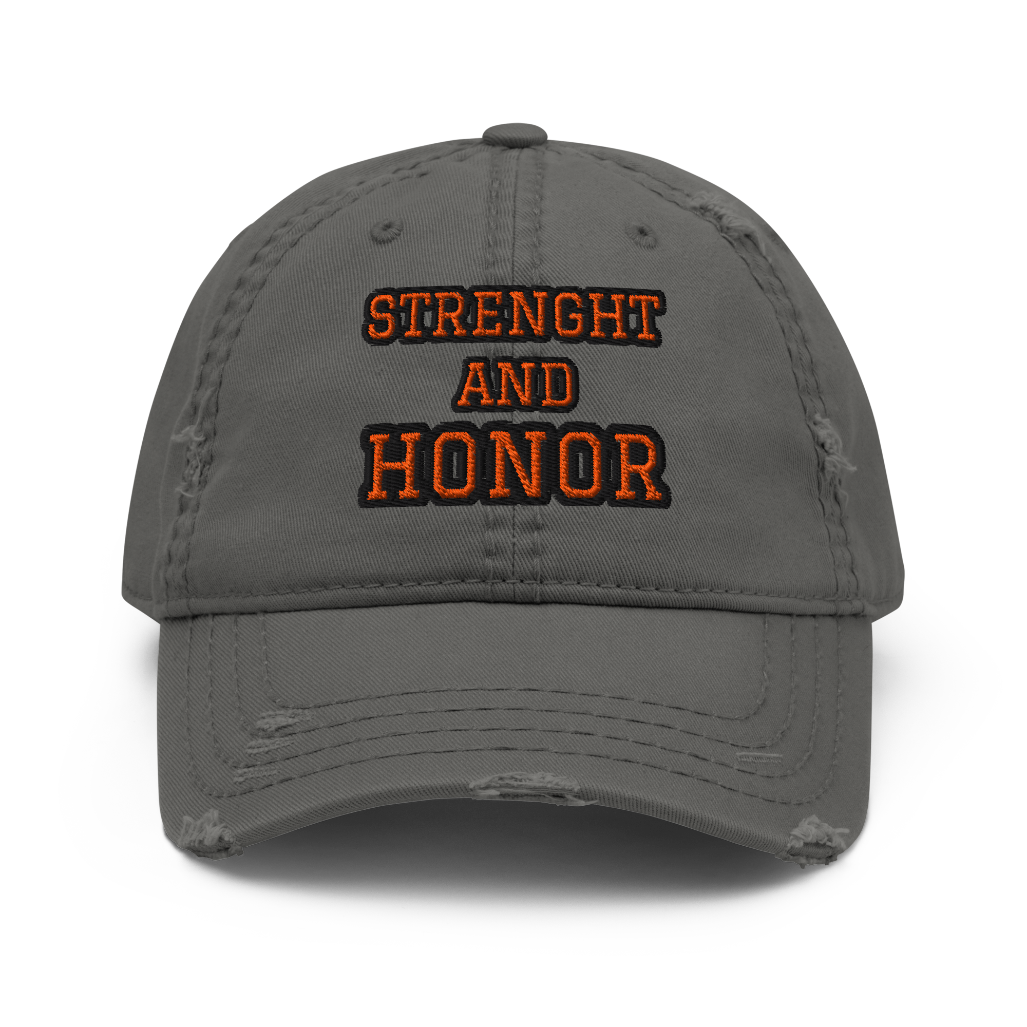 Distressed Dad Hat Charcoal Grey