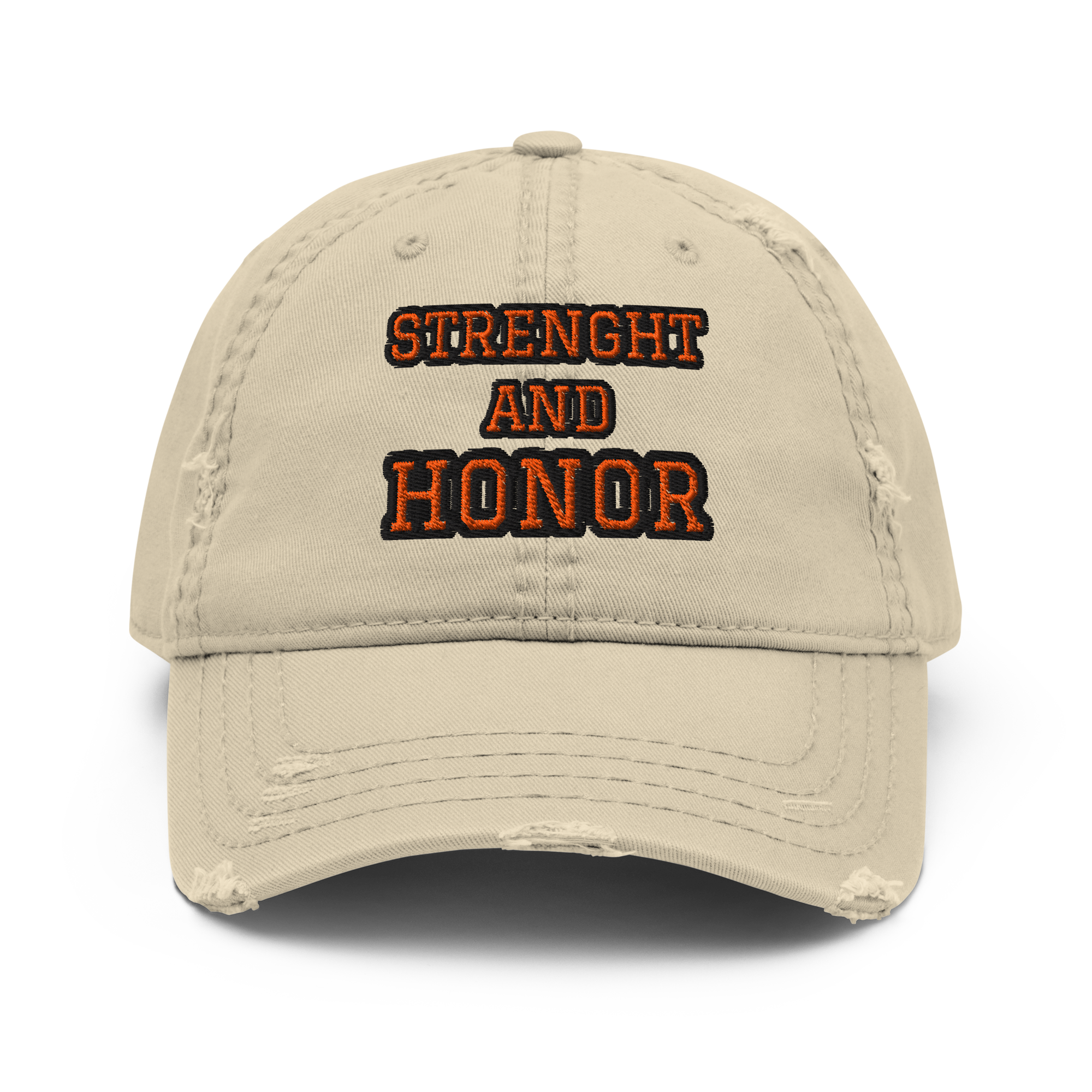 Distressed Dad Hat Khaki