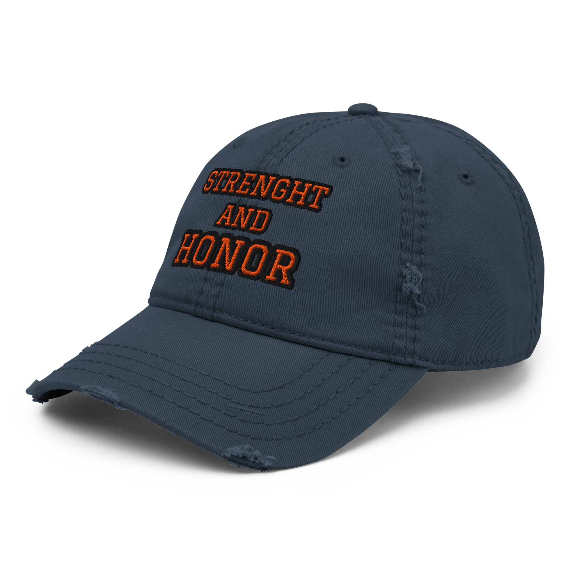 Distressed Dad Hat Navy