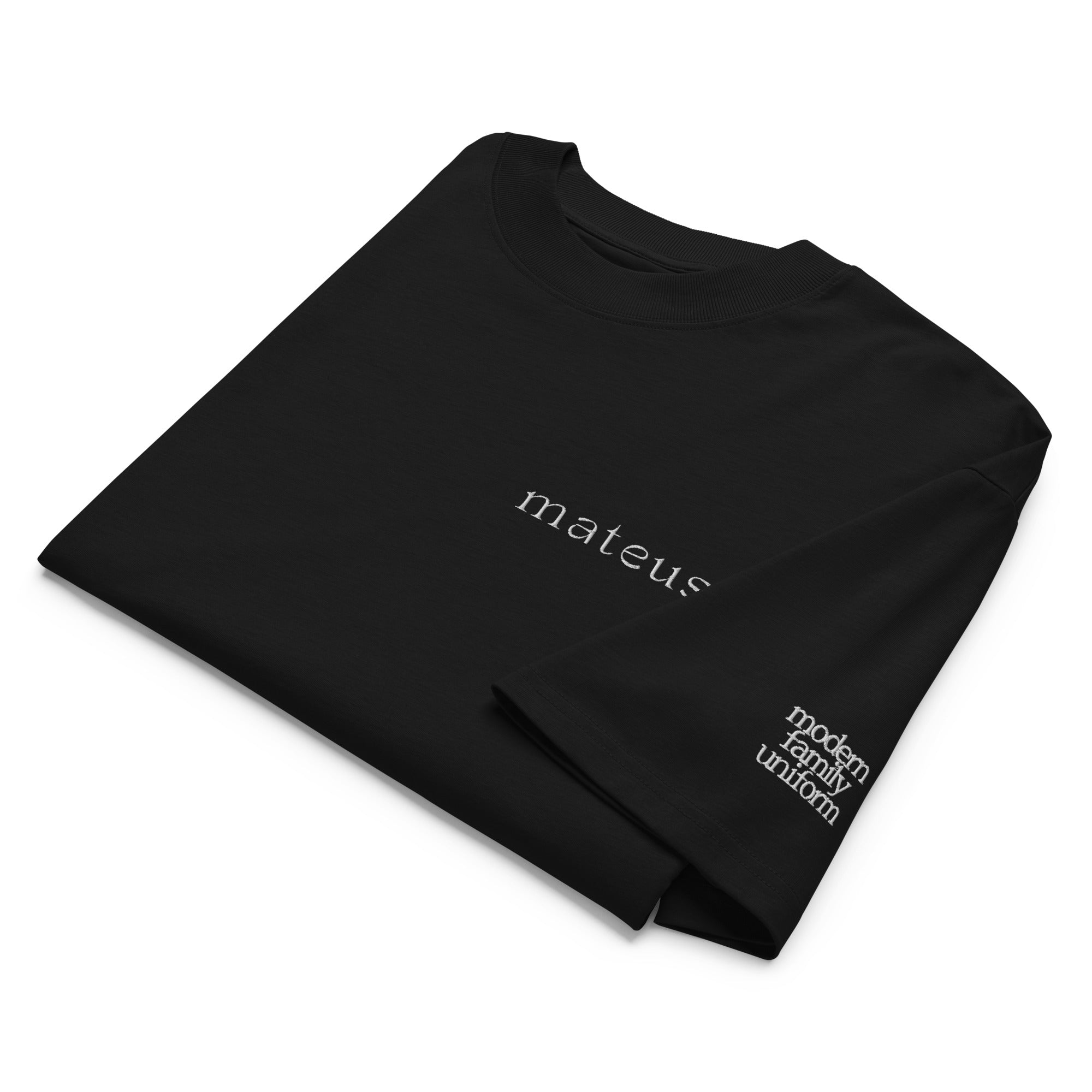 Organic Oversized High Neck T-shirt Black